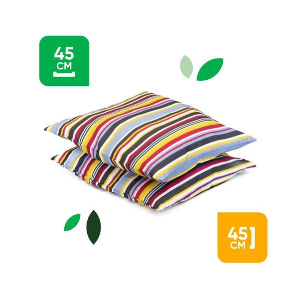 Gardenwize Pair of Outdoor Scatter Cushions – Striped Design