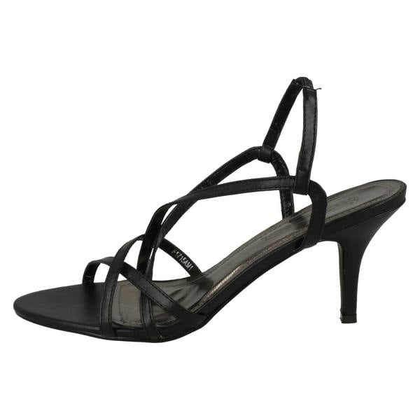 Spot On Ladies Spot On Mid Heel Sling Back Sandal