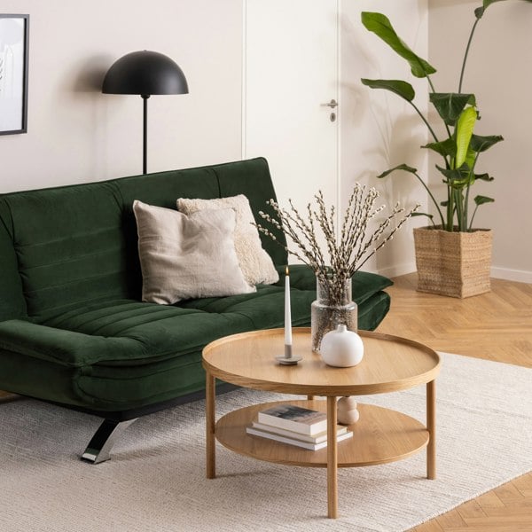 Furniture To Go Banbury Round Coffee Table in Oak 80x42cm