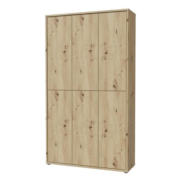 Furniture To Go Alice Springs Shoe Cabinet with 6 Doors Push-to-Open in Artisan Oak
