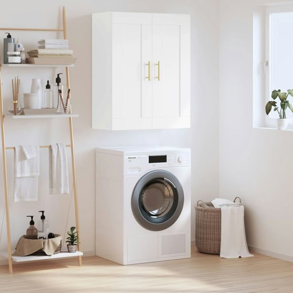 Berkfield Wall Mounted Cabinet White 69.5x34x90 cm Engineered Wood