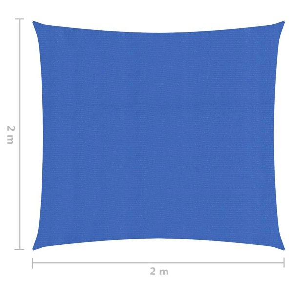 Berkfield Sunshade Sail 160 g/m�__ Blue 2x2 m HDPE