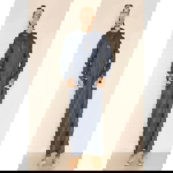 110_thobe_Grey_L - 56, 110_thobe_Grey_M - 54, 110_thobe_Grey_S - 52, 110_thobe_Grey_XL - 58, 110_thobe_Grey_XXL - 60