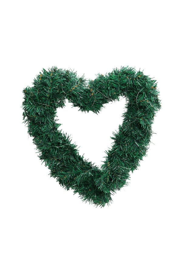 Living and Home Artificial Heart-shaped Door Hanging Garland Christmas Decoration with Light String