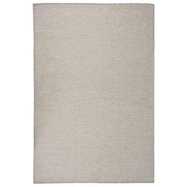 Berkfield Outdoor Flatweave Rug 120x170 cm Taupe