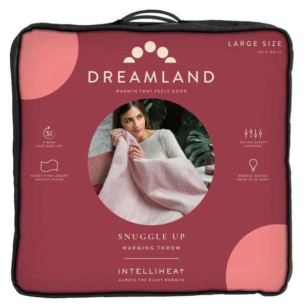 Dreamland Snuggle Up Heated Throw Electric Blanket - Pink - 120cm x 160cm