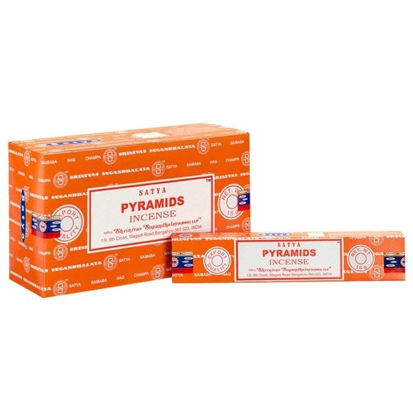 Serano Set of 12 Packets of Pyramids Incense Sticks by Satya