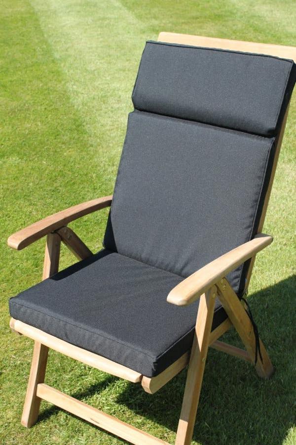 The Garden Marketplace Full Cushion for Recliner Chair, Multi-Position Chair Pad with Zipped Washable Cover, Fade-Resistant 180g Polyester