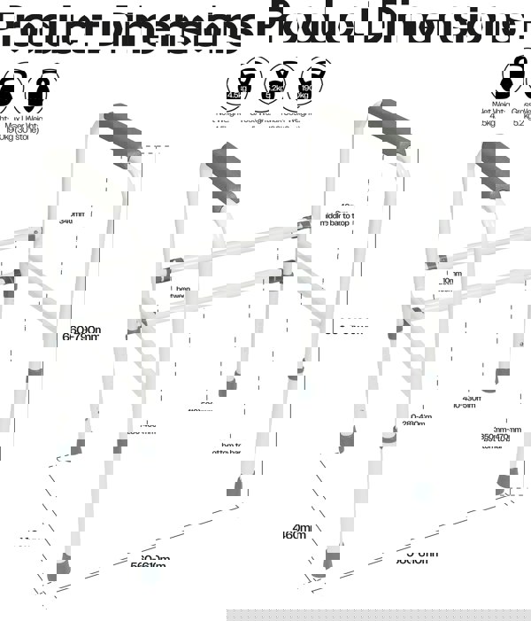 Aidapt Ashford Hgt Adjustable Toilet Frame Free standing