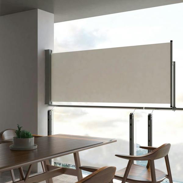 Berkfield Patio Retractable Side Awning 100 x 300 cm Cream