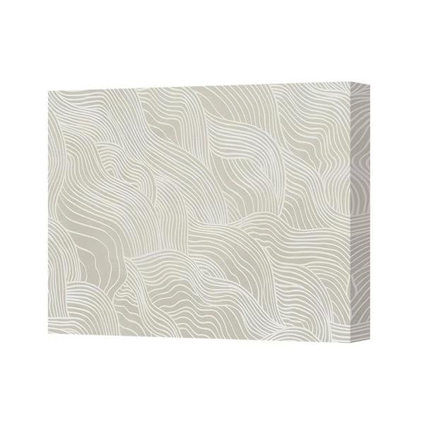 Benjamin Tate Design Abstract Wave Pattern Canvas Art Neutral Tones Wall Decor