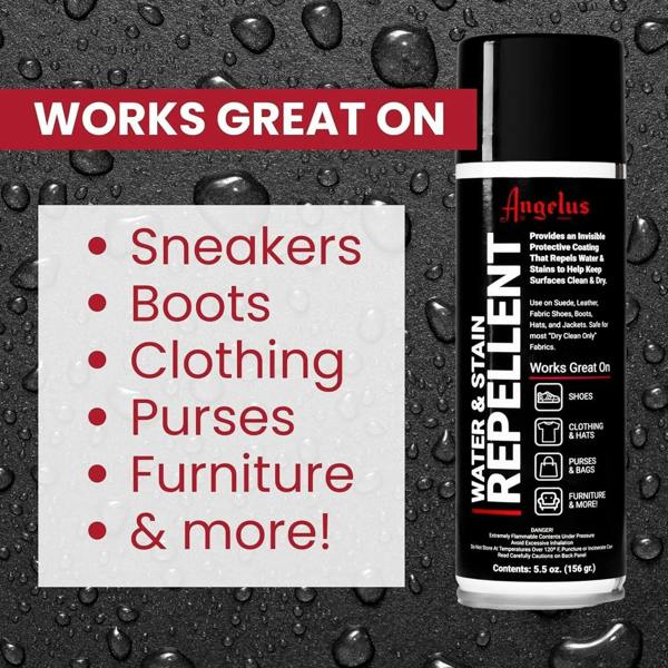 Angelus Water & Stain Repellant - Easy Application Aerosol for Leather 5.5oz