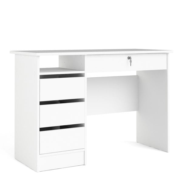 Furniture To Go Function Plus Desk (3+1) Handle Free Drawer in White