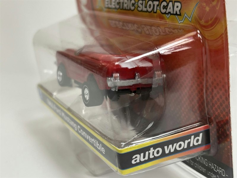 Auto World Slot Cars 1965 Ford Mustang Convertible Red Thunderjet Ultra G HO Slot Car SC367-3