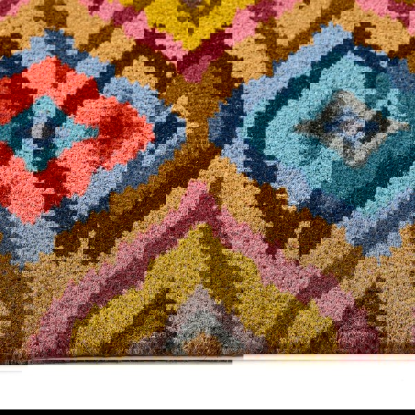 My Mat Printed Coir Bright Ikat Doormat
