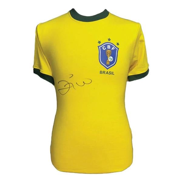 Unbranded Zico signed Brazil 1982 shirt — Unframed