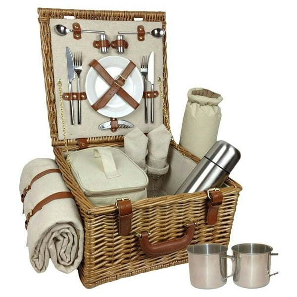 Fully Fitted 2 Person Traditional Picnic Basket