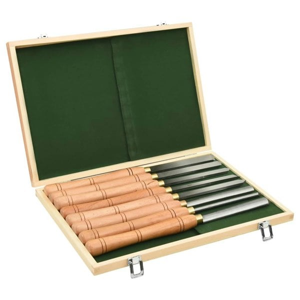 Berkfield 8 Piece Turning Tool Set HSS