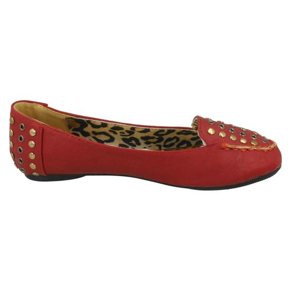 Spot On Girls Spot On Studded Saddle Trim Ballerinas H2272