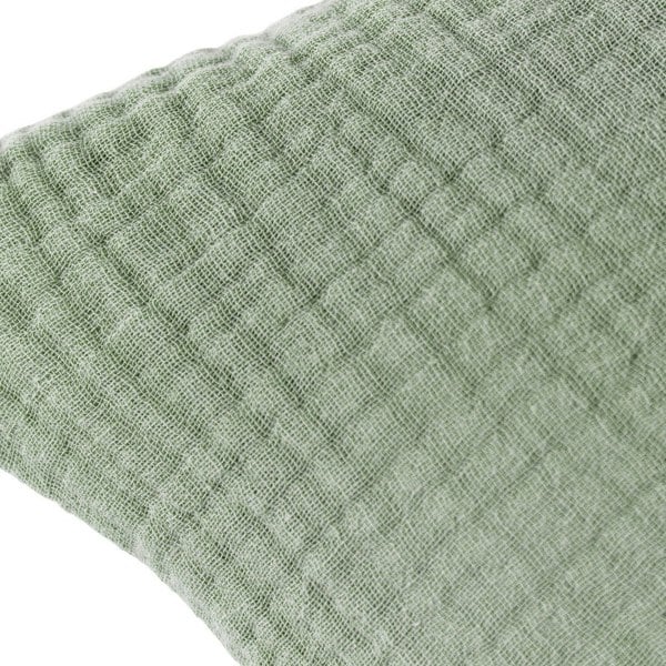 Yard Lark Cotton Crinkled Cushion Cover - Eucalyptus