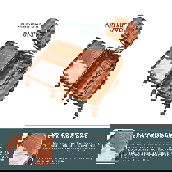 Rock Carnaby - Suitcase Expandable Hard-Shell 4 Spinner Wheels