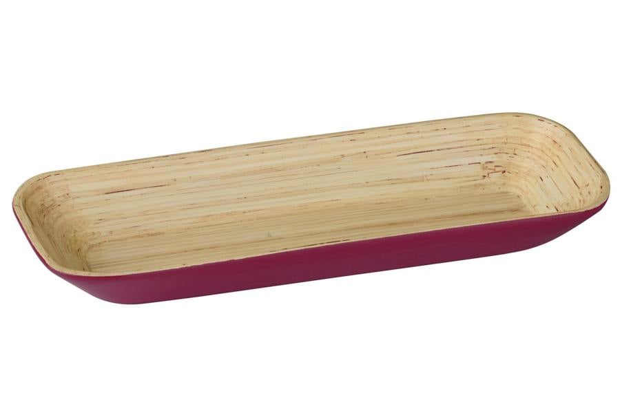 Kyoto Raspberry Large Bamboo Tray