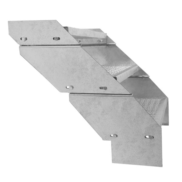 Monstershop Adjustable 2 Section Galvanised Staircase - 900mm Wide