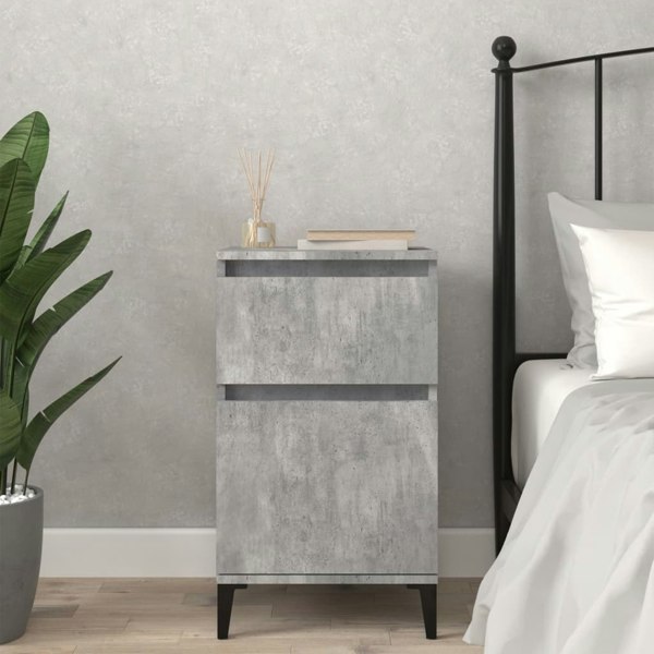 Berkfield Bedside Cabinet Concrete Grey 40x35x70 cm