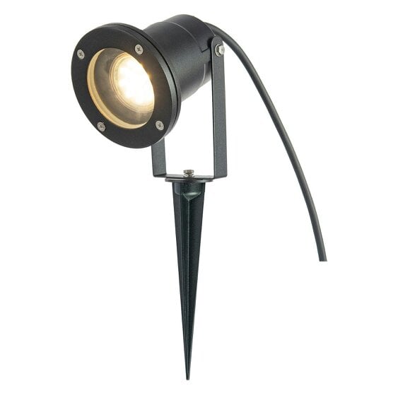 Happy Homewares Outdoor Garden 240v Spike Light in Matte Black with 50cm Cable