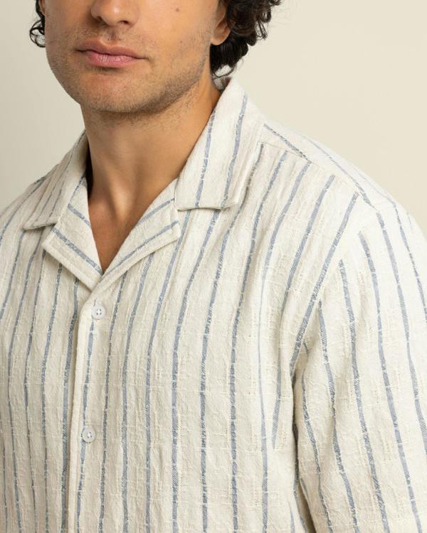 Larsson & Co Elias - Stripe Jacquard Short Sleeve Shirt
