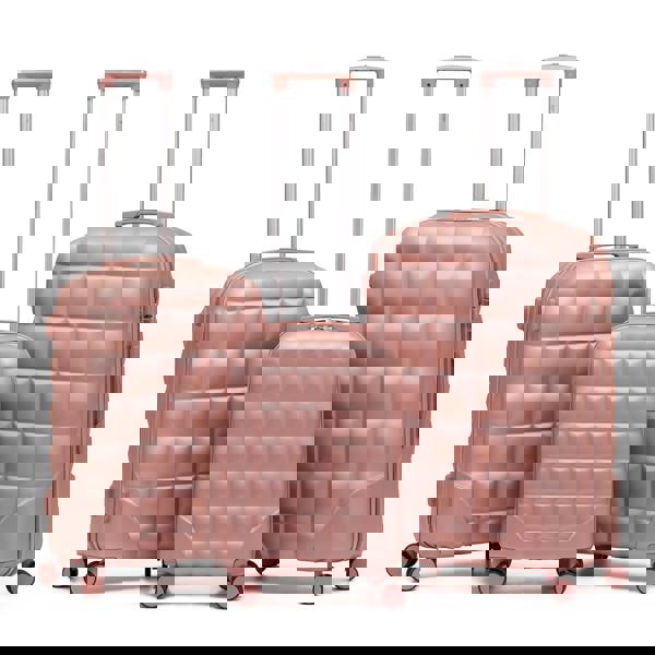 Flight Knight Set of 3 Hard Case Bubble Design Check-in Size Suitcases Hold Luggage