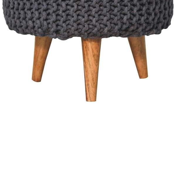 Artisan Furniture Keeva Grey Round Footstool