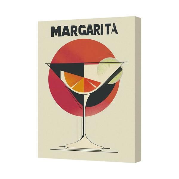 Benjamin Tate Design Margarita Cocktail Geometric Abstract Canvas Wall Art Print