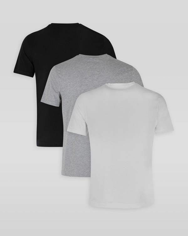 Steel & Jelly Black, Grey & White 3 Pack Short Sleeve T-Shirts
