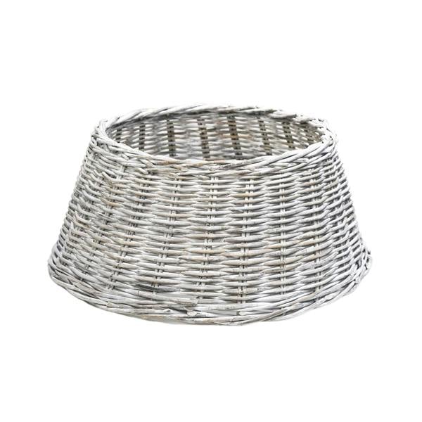 Ivyline Large Wicker Tree Skirt Round White Sustainable