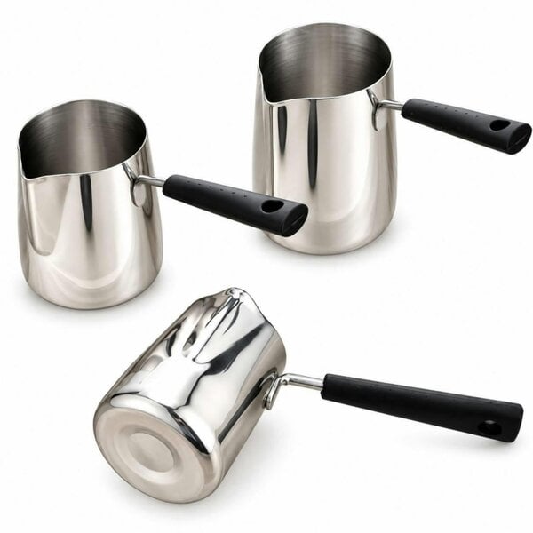 Dyzi 3pc Stainless Steel Milk Frothing jugs Silver