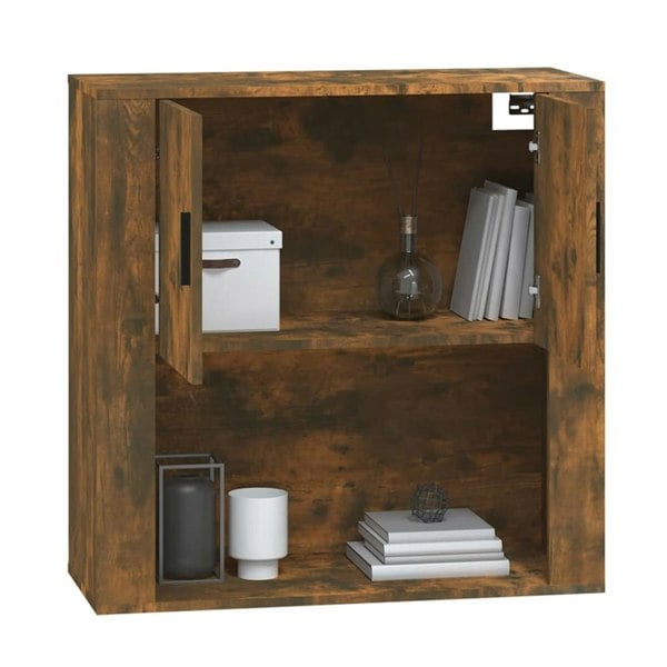 Berkfield Wall Cabinet Smoked Oak 80x33x80 cm Engineered Wood