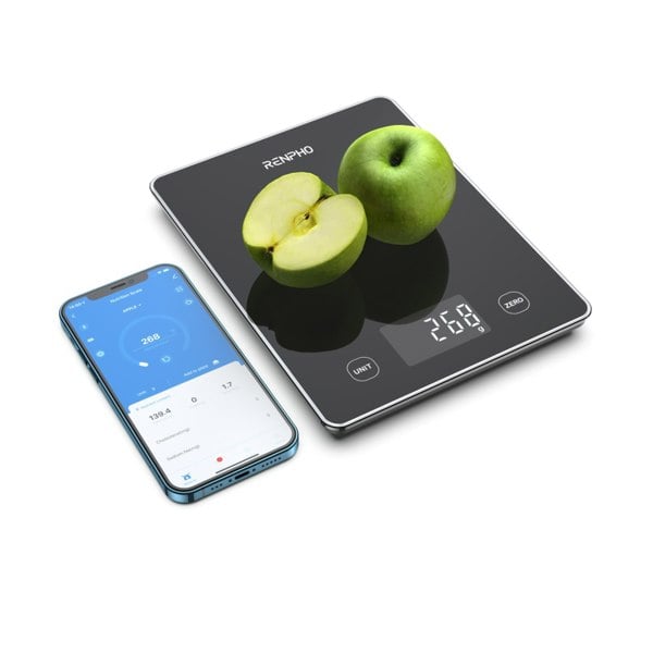 Renpho Calibra 1L Smart Nutritional Scale - Black Glass