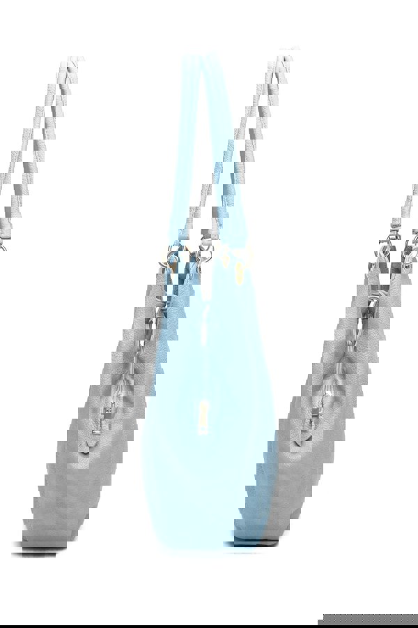 Kitise Wood Button Stylish Slouch Tote Shoulder Bag