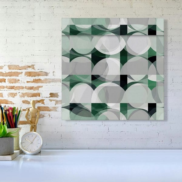 Warren Reed Geometric Grey Green Canvas