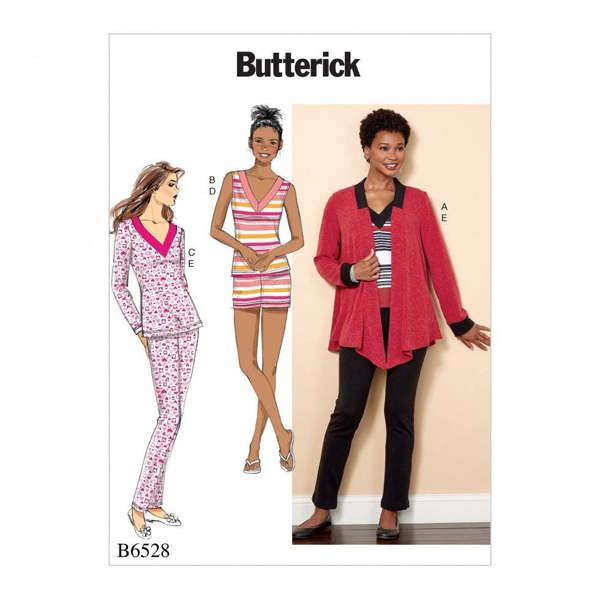 Butterick Sewing Pattern 6528, Jackets, Tops, Shorts, Trousers for Women, Y (XSM-SML-MED) - Easy