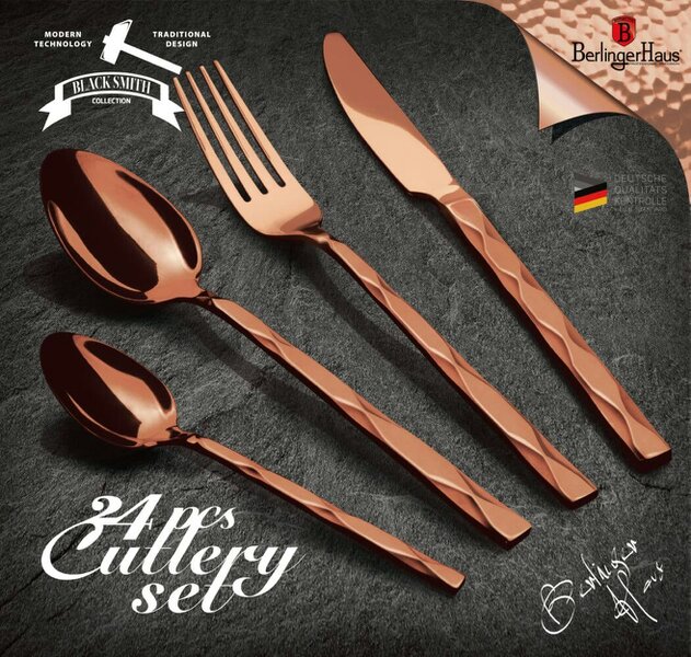 Berlinger Haus 24-Piece Cutlery Set Berlinger Haus BH-2621 Mirror Rose Gold