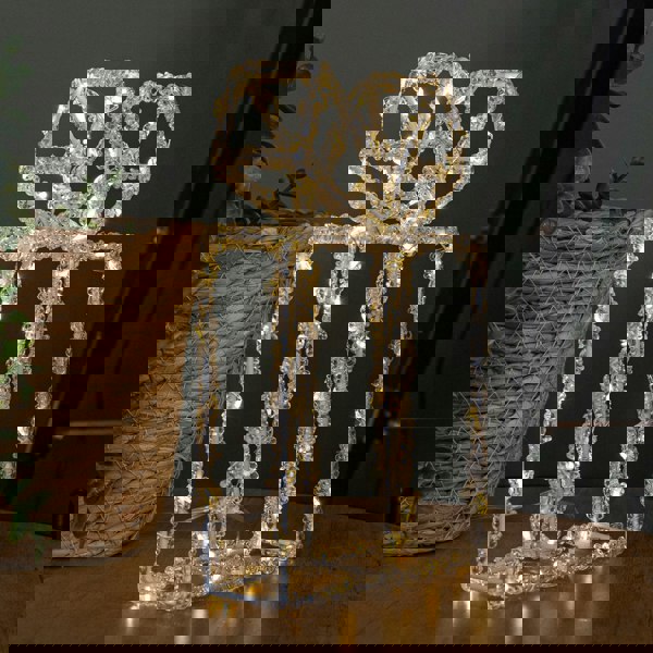 Samuel Alexander 22cm Light up Acrylic Christmas Present with 80 Warm White LEDs