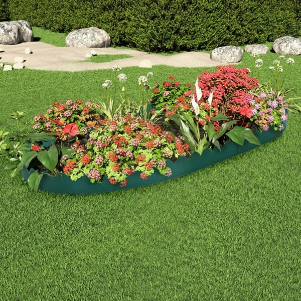 Berkfield Lawn Edgings 10 pcs Green 65x15 cm PP