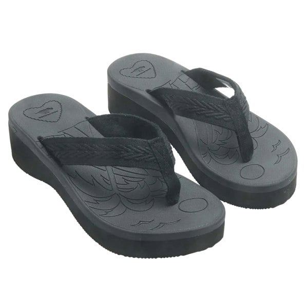 Rocket Dog Womens/Ladies Tizzy Platform Flip Flops - Black