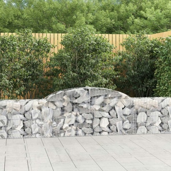 Berkfield Arched Gabion Baskets 5 pcs 300x30x60/80 cm Galvanised Iron