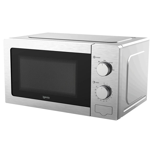 igenix Manual Microwave, 20 Litre, 5 Power Settings, 800W, Stainless Steel, IGMS02081SS