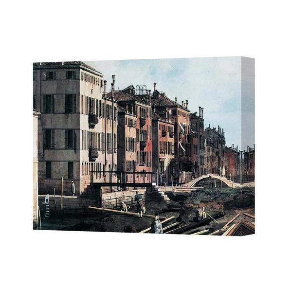 Benjamin Tate Design Historic Canal Cityscape Canvas Art Print 1973 Edition