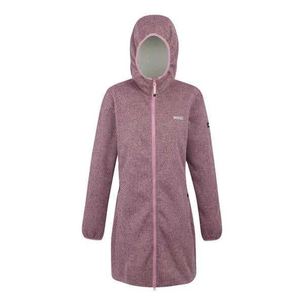 Regatta Womens/Ladies Bloomfield Marl Longline Fleece Jacket - Lilas/Light Vanilla - 