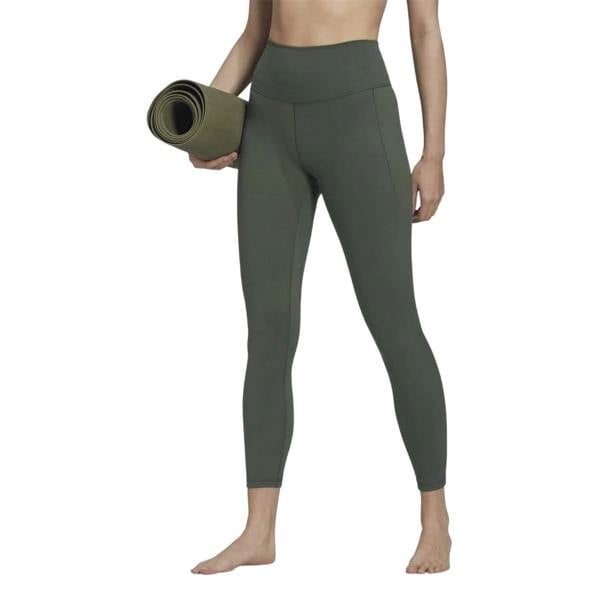 Adidas Womens/Ladies Yoga Studio Leggings - Green - 